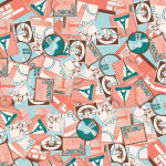 Papier Décopatch 30 x 40 cm 692 timbres