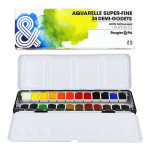 Aquarelle super-fine Boîte métal 24 demi-godets