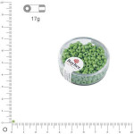 Rocaille Metallic dépoli - Vert tilleul - Ø 2,6 mm x 17 g