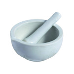 Mortier et pilon en porcelaine