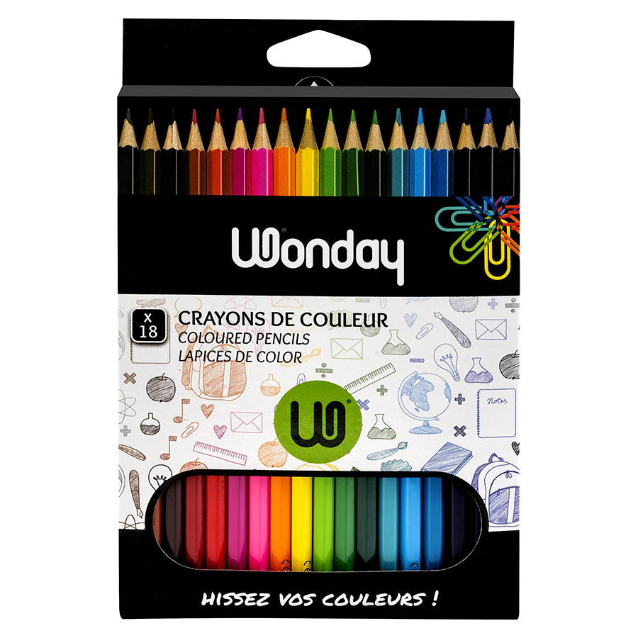 Boite fer 24 crayons de couleur eeBoo chats