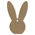 Support en médium Tête Lapin 5,5 x 8,6 cm