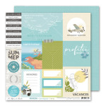Papier imprimé 30,5 x 30,5 cm 170 g/m² Riviera - Saint-Raphaël - Les Papiers de Pandore